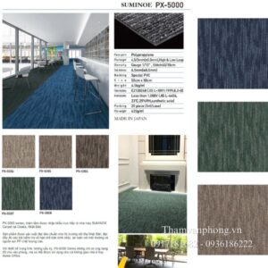 Bảng màu thảm SUMINOE PX-5000 (Japan)