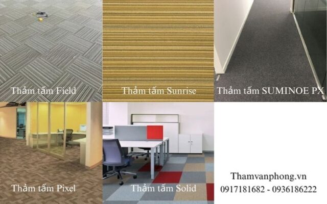 Các loại thảm tấm đế cao su phổ biến trên thị trường