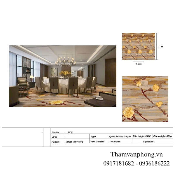 Chất liệu và công nghệ dệt thảm VI029