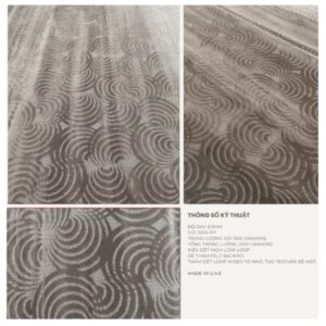 Thảm cuộn hoa văn MAXIM màu nâu xám