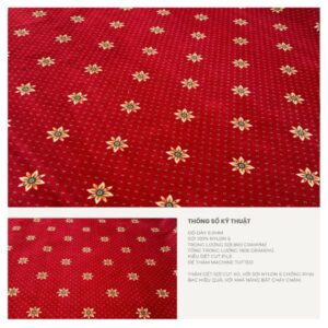 Thảm hoa văn FC Series màu đỏ