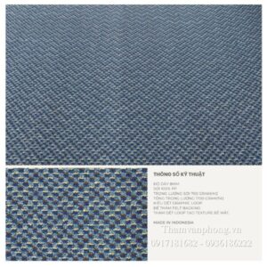 Thảm hoa văn cuộn E6 Eclipse màu xanh dương