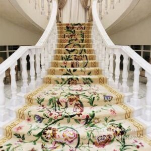 Thảm len dệt tay họa tiết hoa quý tộc