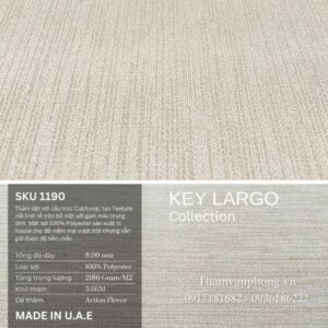 Thông tin chi tiết của thảm cuộn hoa văn Key Largo