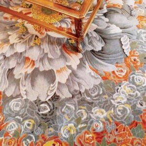 Thảm len dệt tay hoa văn họa tiết hoa cao cấp