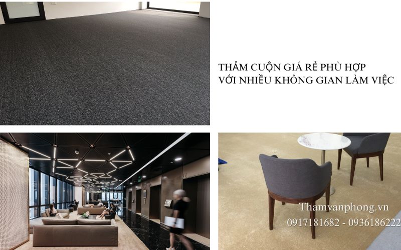 Thảm cuộn đa dạng màu sắc và mẫu mã