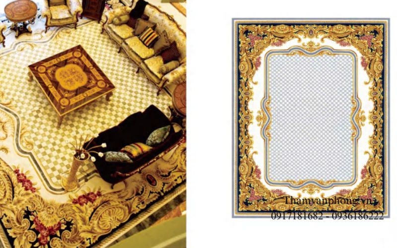 Thảm phòng khách cổ điển