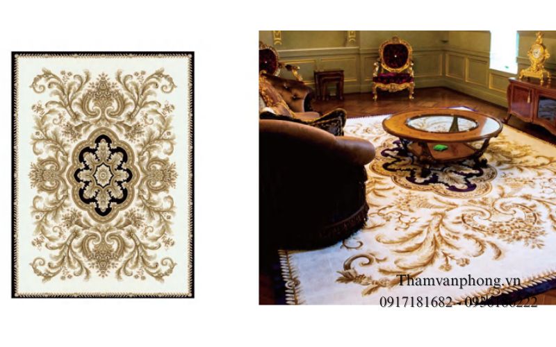 Thảm họa tiết cổ điển tạo cảm giác sang trọng, nổi bật