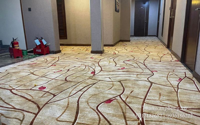 Thảm trải sàn nỉ hoa văn nhẹ nhàng