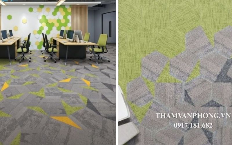 Thảm tấm đế cao su Hexa