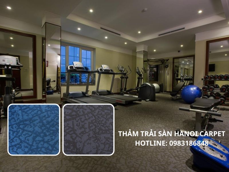 Thảm giá tẻ trải phòng tập gym