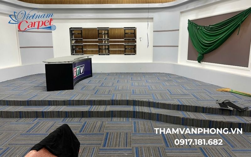 Công trình trải thảm tấm tại đài truyền hình Bình Định