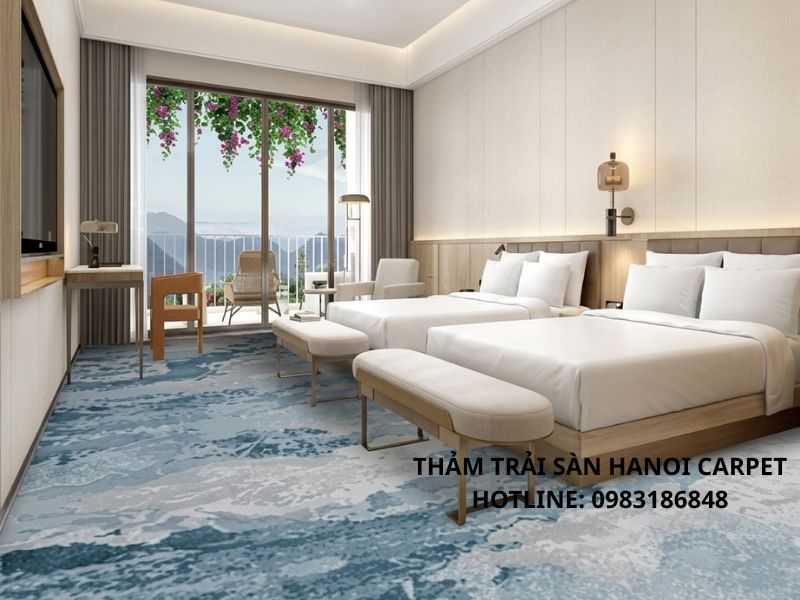 Thảm giúp không gian khách sạn sang trọng hơn