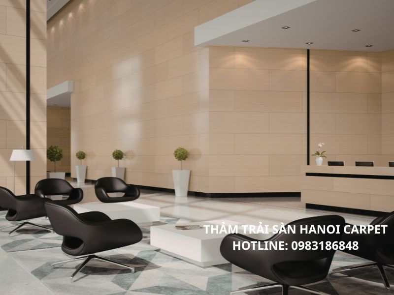 Mẫu thảm khách sạn Axminster họa tiết hình học hiện đại