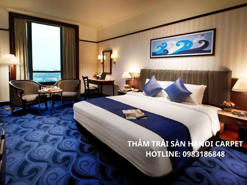 Mẫu thảm khách sạn Axminster thiết kế theo nhận diện thương hiệu