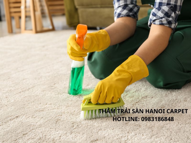 Nên chọn loại thảm dễ vệ sinh cho những khu vực có nhiều người qua lại