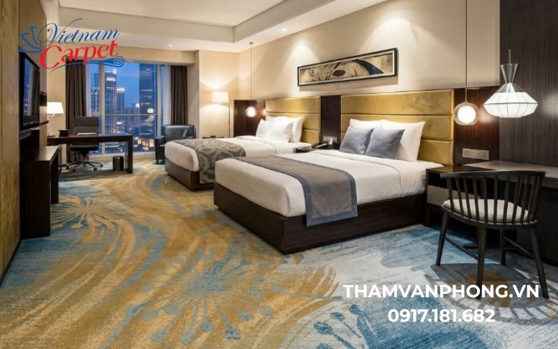 Thảm khách sạn Axminster hoa văn lấy cảm hứng từ thiên nhiên