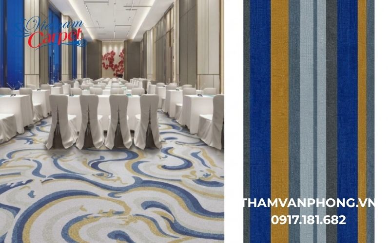 Mẫu thảm khách sạn Axminster thiết kế theo nhận diện thương hiệu