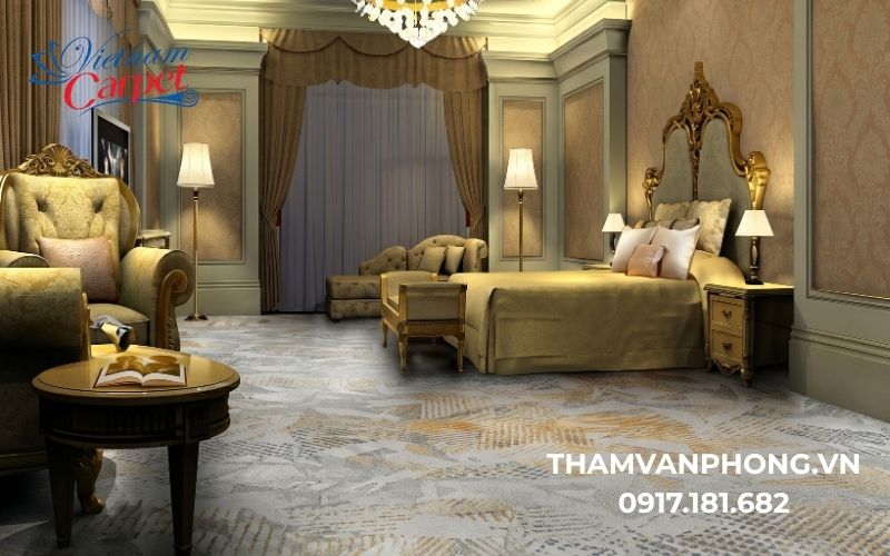 Thảm giúp không gian khách sạn sang trọng hơn