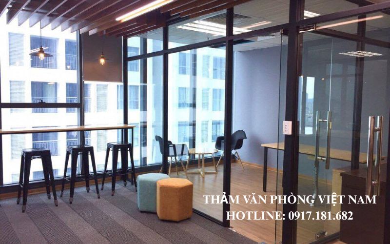 Công trình lắp đặt thảm sàn văn phòng dạng tấm