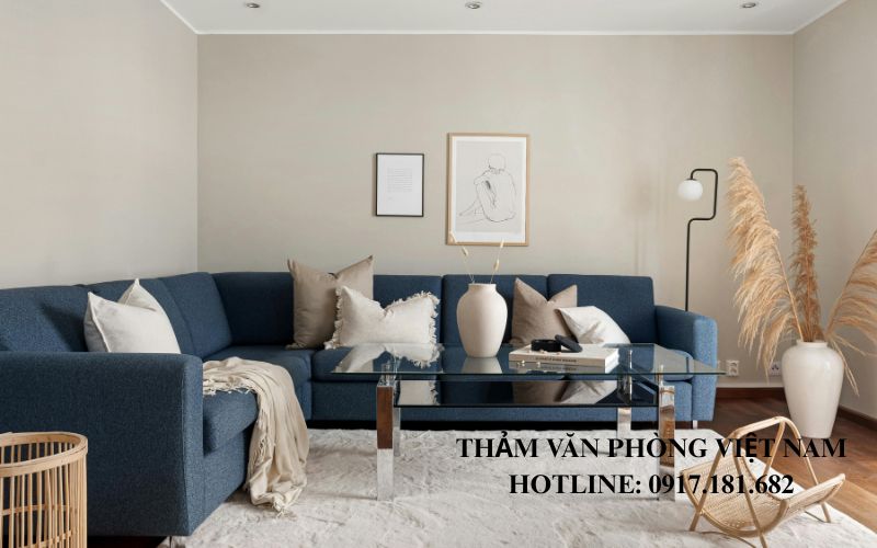 Chọn kích thước thảm theo diện tích phòng khách