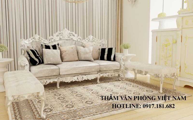 Thảm lót sàn nâng tầm đẳng cấp cho không gian phòng khách
