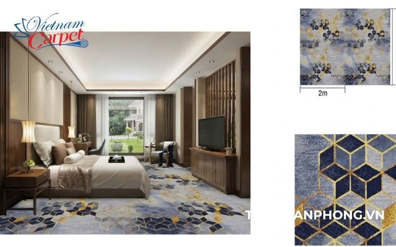 Thảm lông ngắn hiện đại