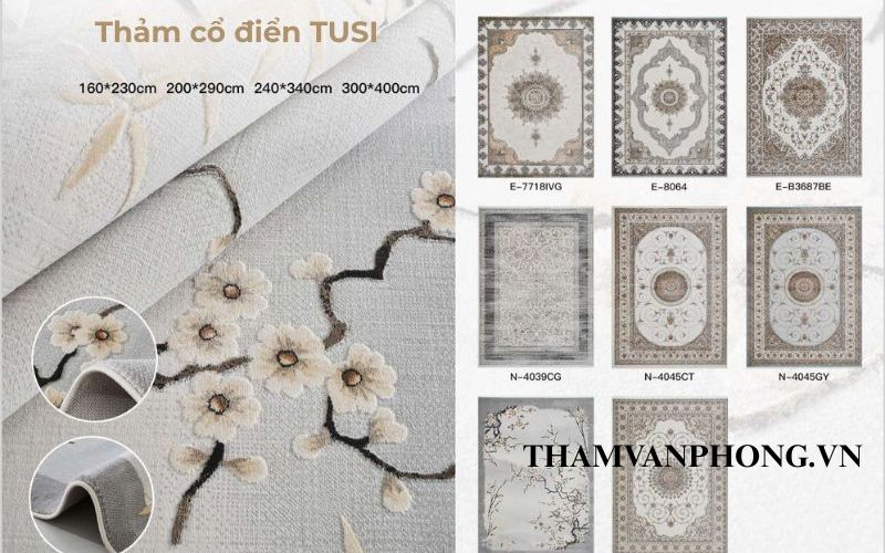 Hình ảnh thảm trải sàn mỹ thuật cổ điển TUSI