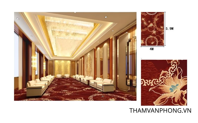 Thảm hội nghị hoa văn bắt mắt
