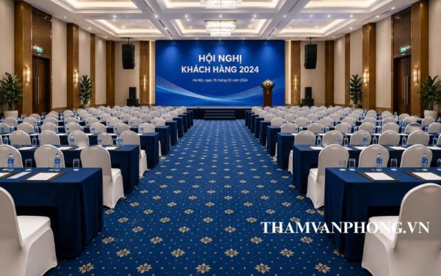 Thảm hội nghị màu xanh